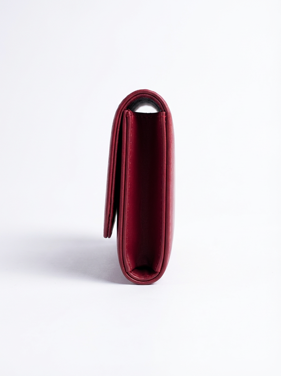 Crimson Red Compact Trifold Wallet | Levenza