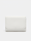 Pearl White Compact Trifold Wallet | Levenza