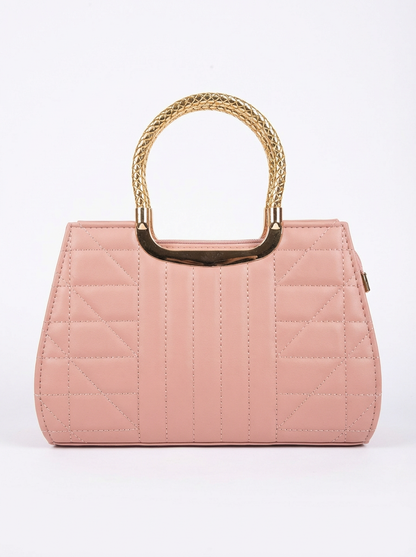 Pink Artisan Stitch Detail Handbag | Levenza