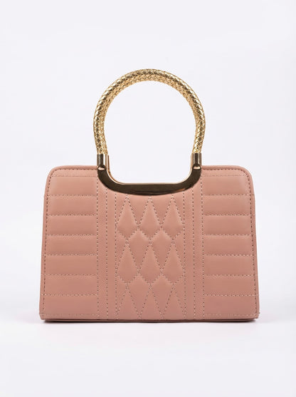 Pink Rose Elegance Quilted Satchel | Levenza