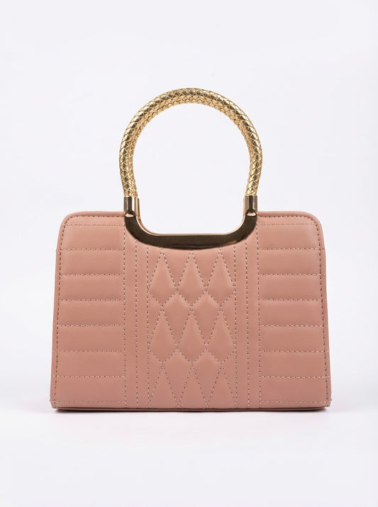 Pink Rose Elegance Quilted Satchel | Levenza