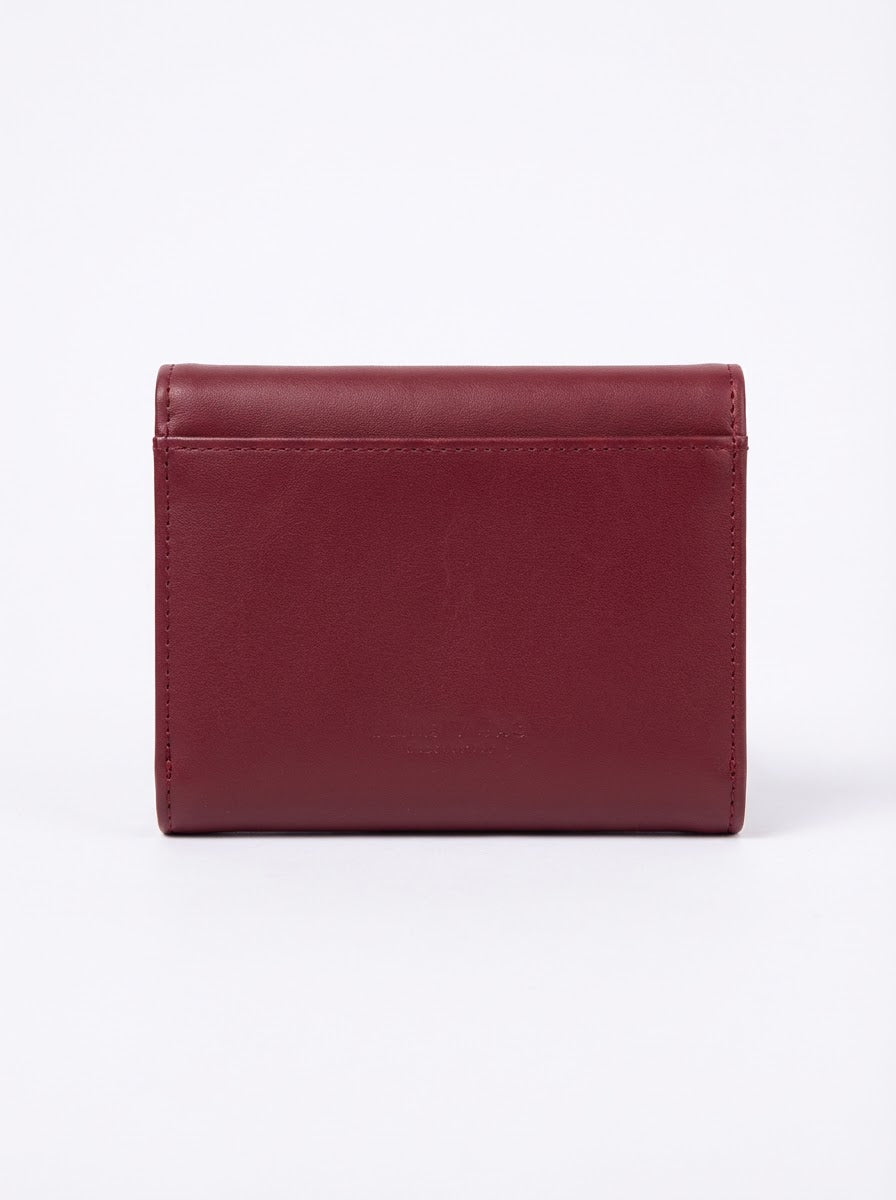 Crimson Red Compact Trifold Wallet | Levenza