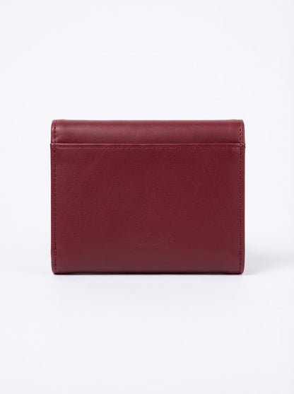 Crimson Red Compact Trifold Wallet | Levenza