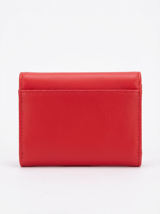Blood Red Compact Trifold Wallet | Levenza