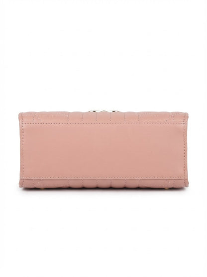 Pink Artisan Stitch Detail Handbag | Levenza
