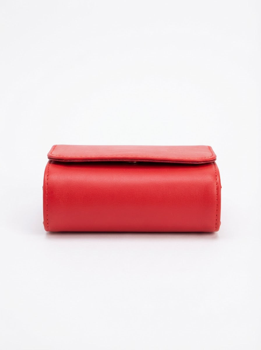 Blood Red Compact Trifold Wallet | Levenza