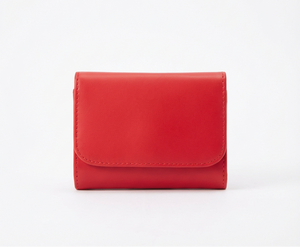 Blood Red Compact Trifold Wallet | Levenza