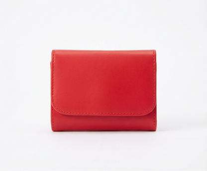 Blood Red Compact Trifold Wallet | Levenza