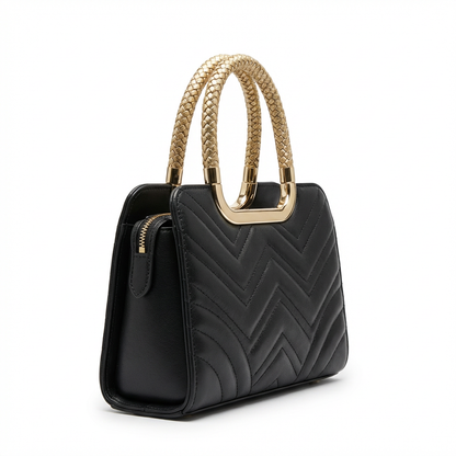 Golden Hour Premium Structured Satchel | Levenza