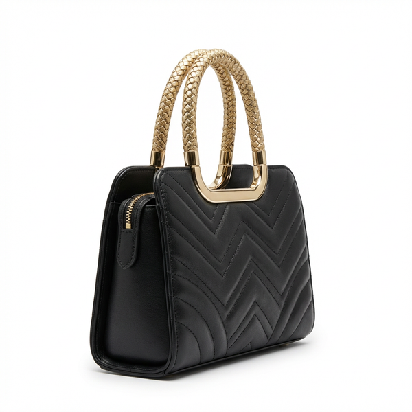 Golden Hour Premium Structured Satchel | Levenza