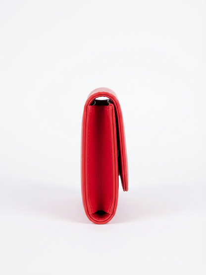 Blood Red Compact Trifold Wallet | Levenza