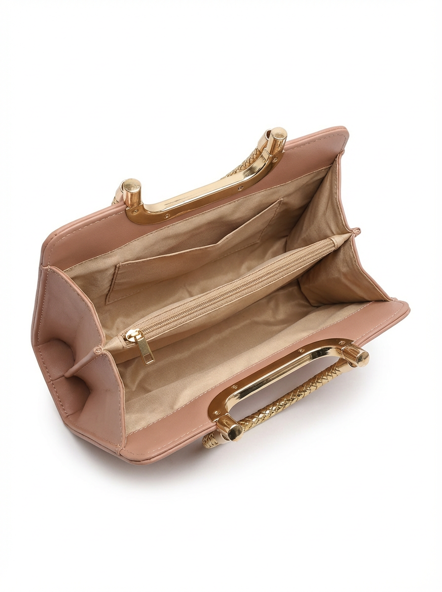 Pink Rose Elegance Quilted Satchel | Levenza