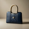 Ivory Elegance Quilted Satchel | Levenza