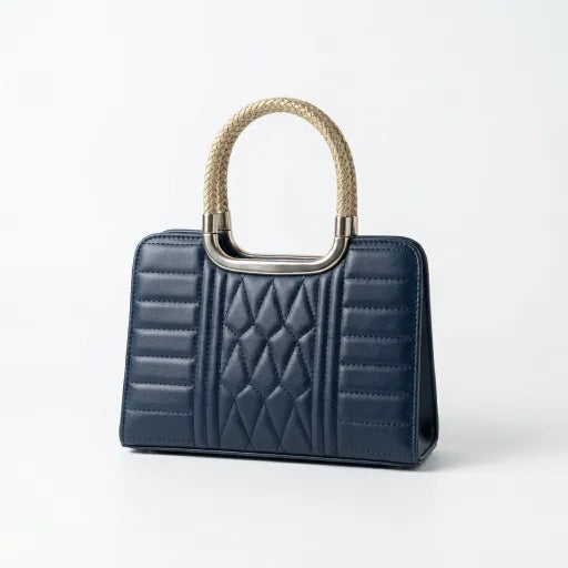 Ivory Elegance Quilted Satchel | Levenza